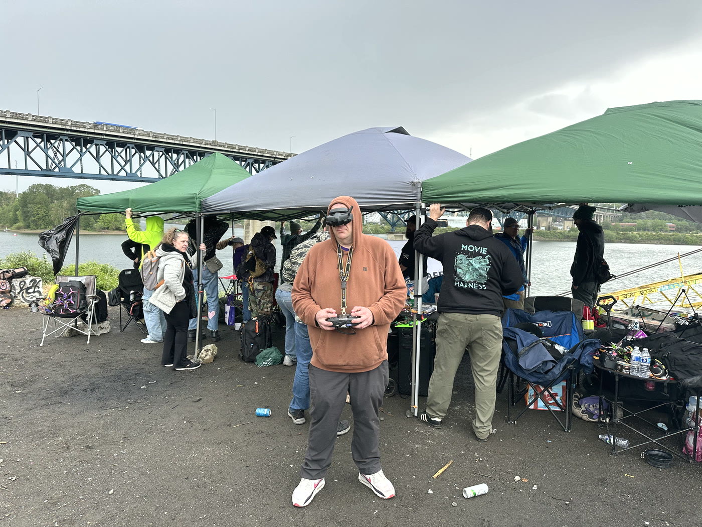 Club pilots and their gear at a club meet